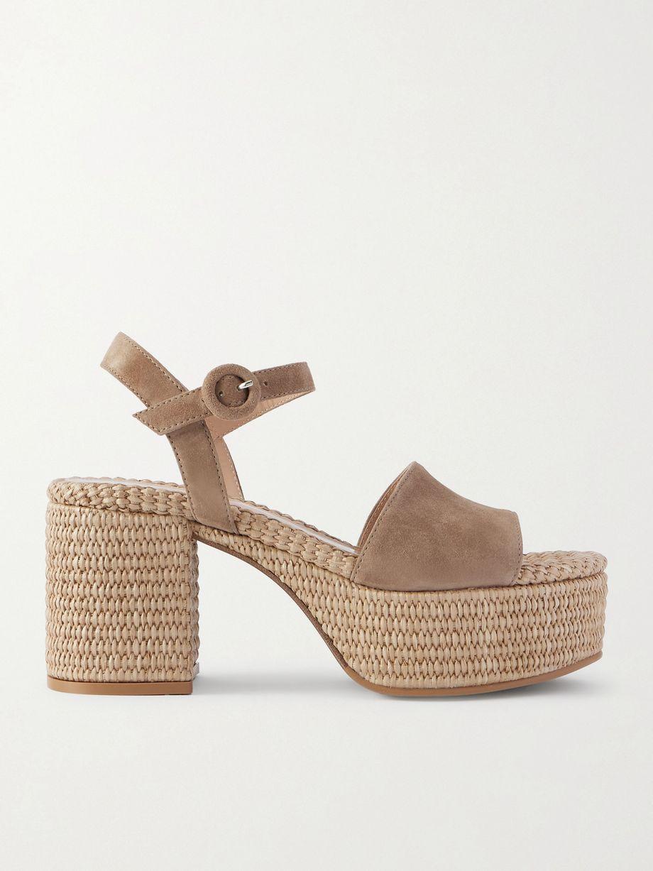 Carol 35 suede platform sandals by GIANVITO ROSSI