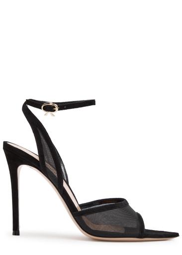 Dorotea 105 mesh and suede sandals by GIANVITO ROSSI