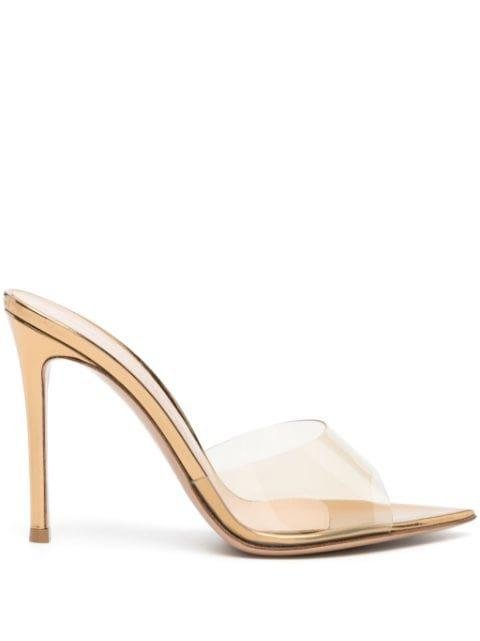 Elle 105mm metallic mules by GIANVITO ROSSI