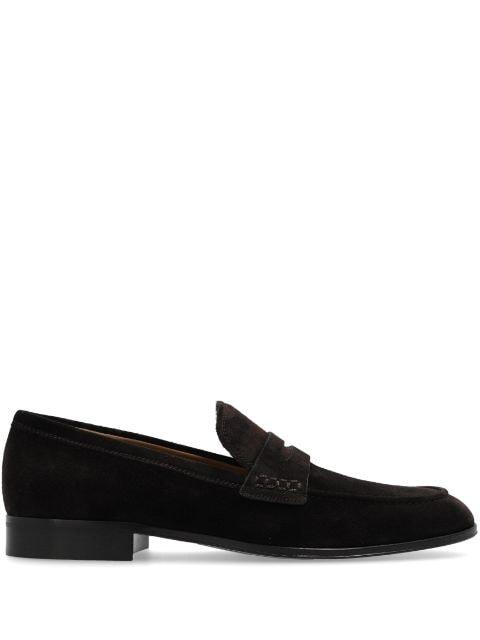 George penny-slot suede loafers by GIANVITO ROSSI