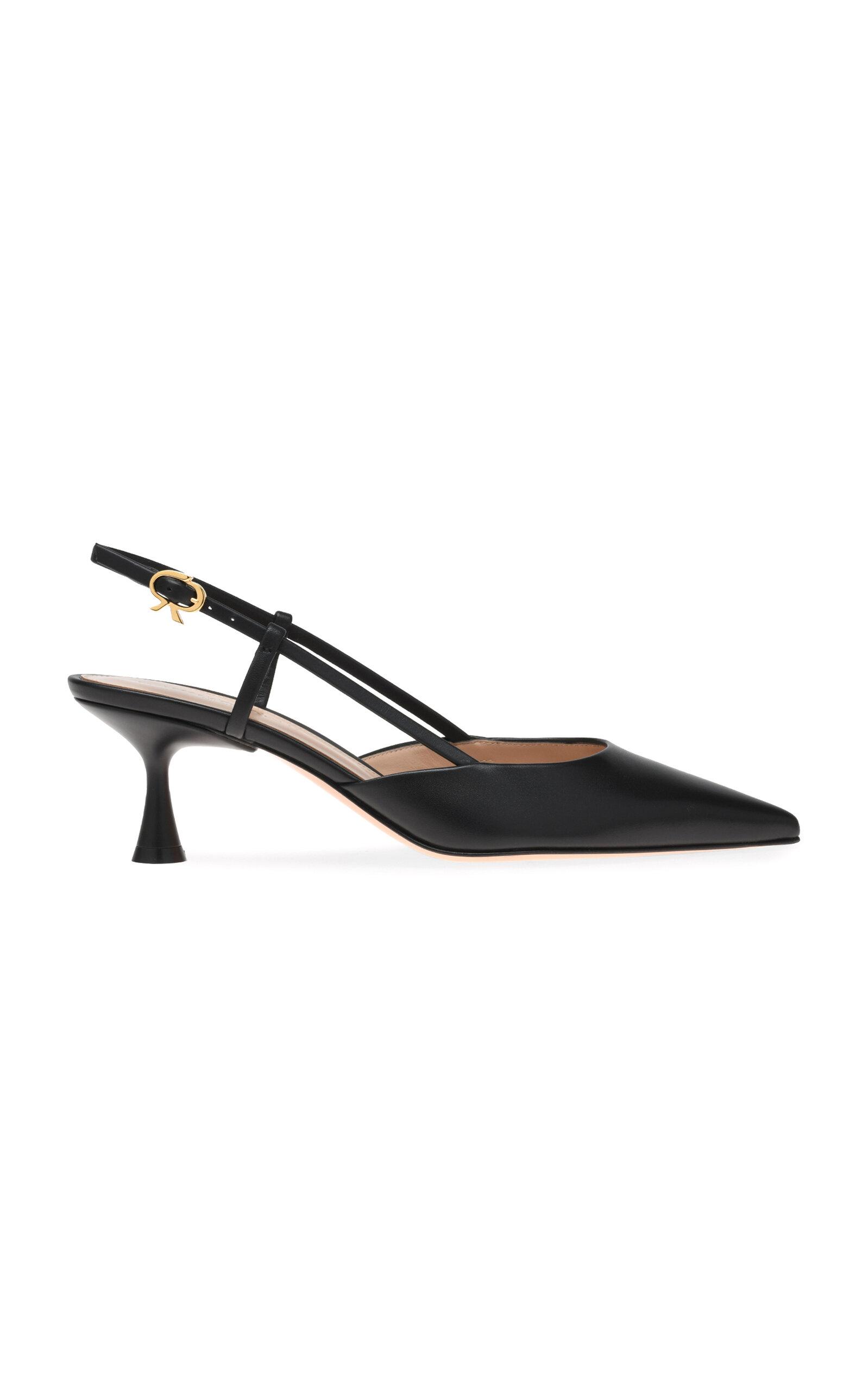 Gianvito Rossi Ascent Leather Slingback Pumps - Moda Operandi by GIANVITO ROSSI