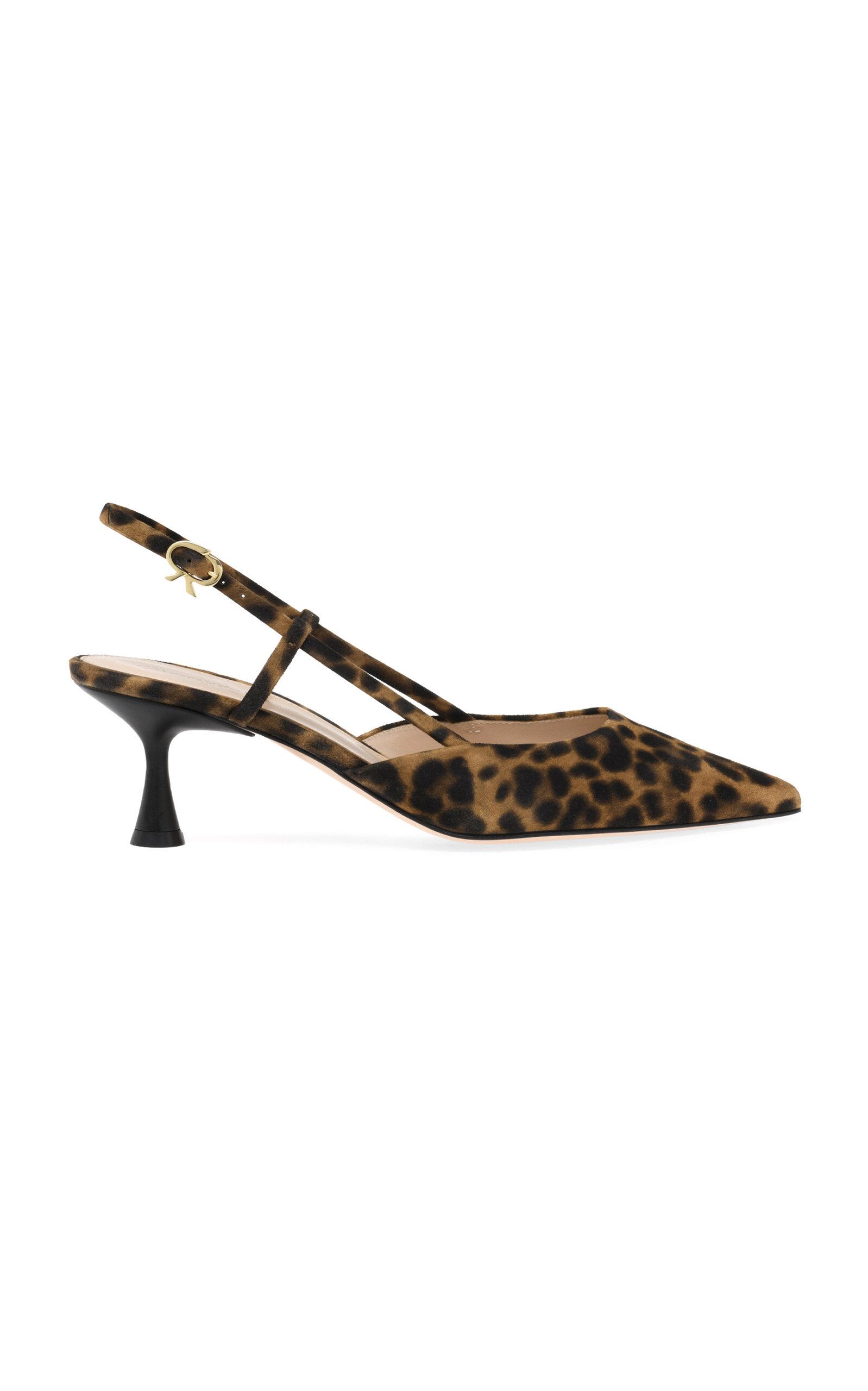 Gianvito Rossi Ascent Leather Slingback Pumps - Moda Operandi by GIANVITO ROSSI