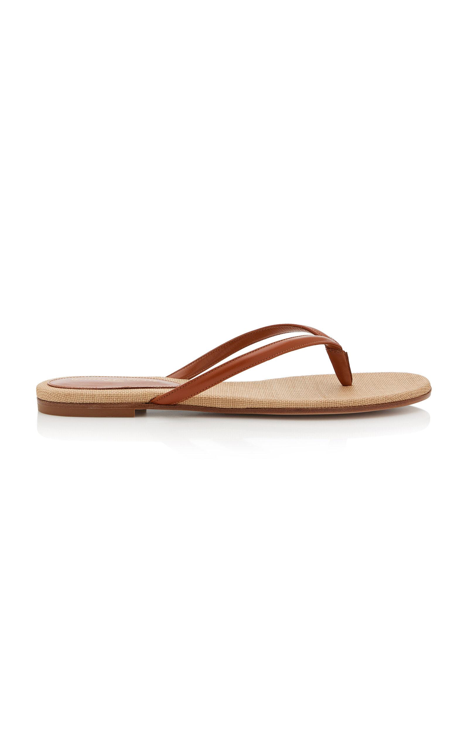 Gianvito Rossi Calypso Leather Thong Sandals - Moda Operandi by GIANVITO ROSSI