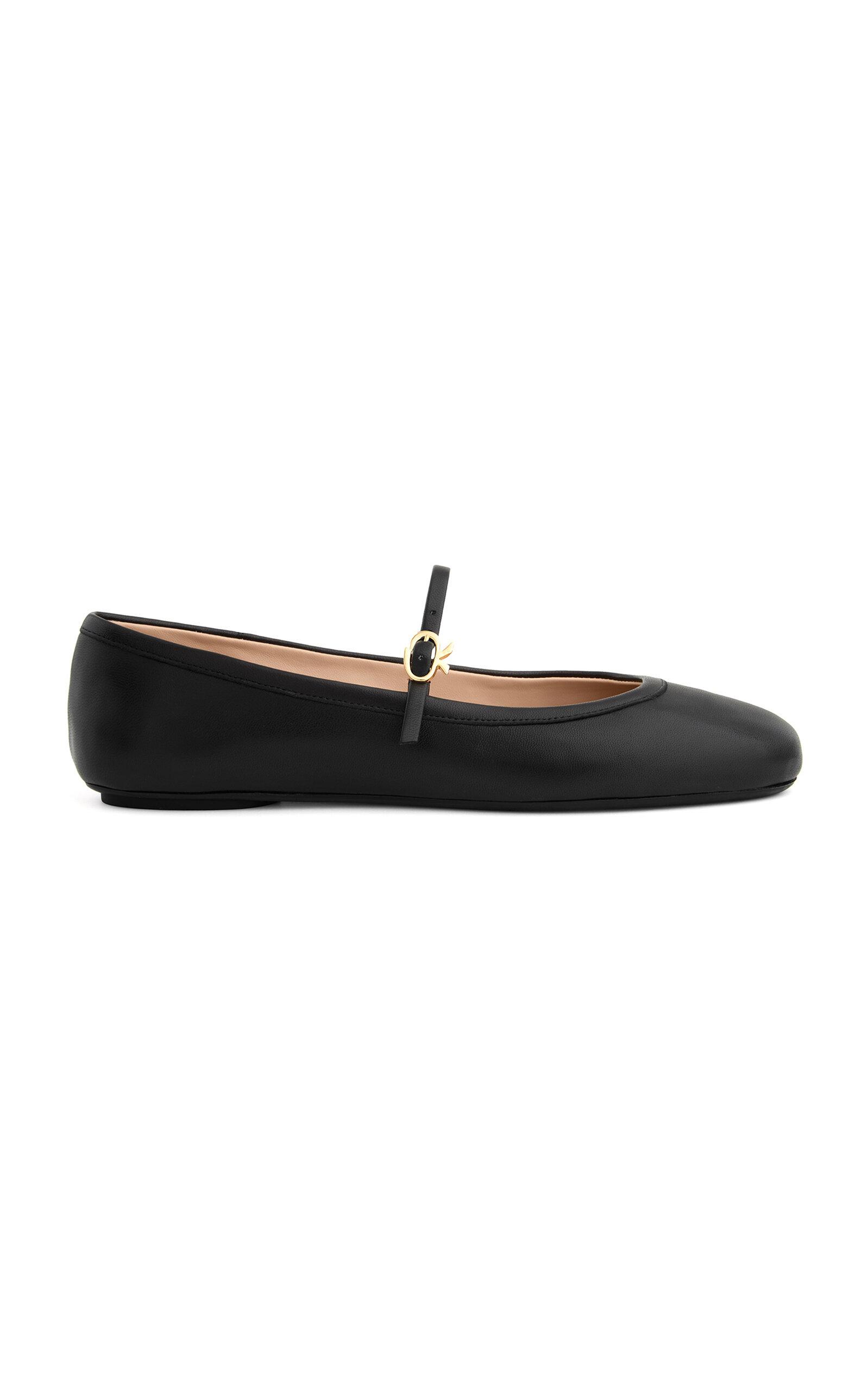 Gianvito Rossi Carla Leather Ballet Flats - Moda Operandi by GIANVITO ROSSI