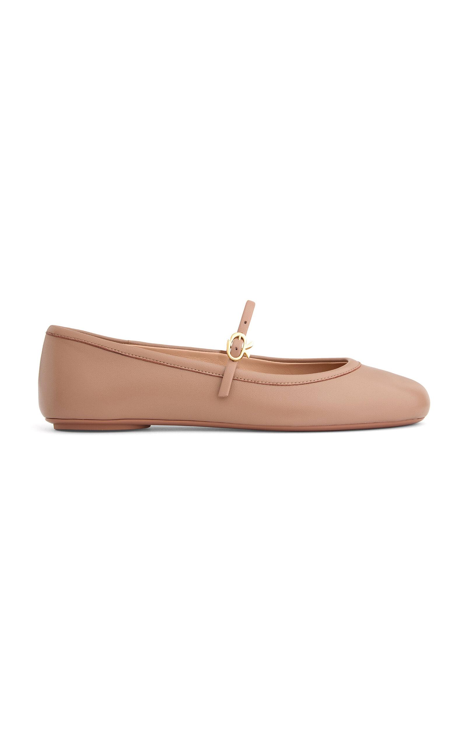 Gianvito Rossi Carla Leather Ballet Flats - Moda Operandi by GIANVITO ROSSI