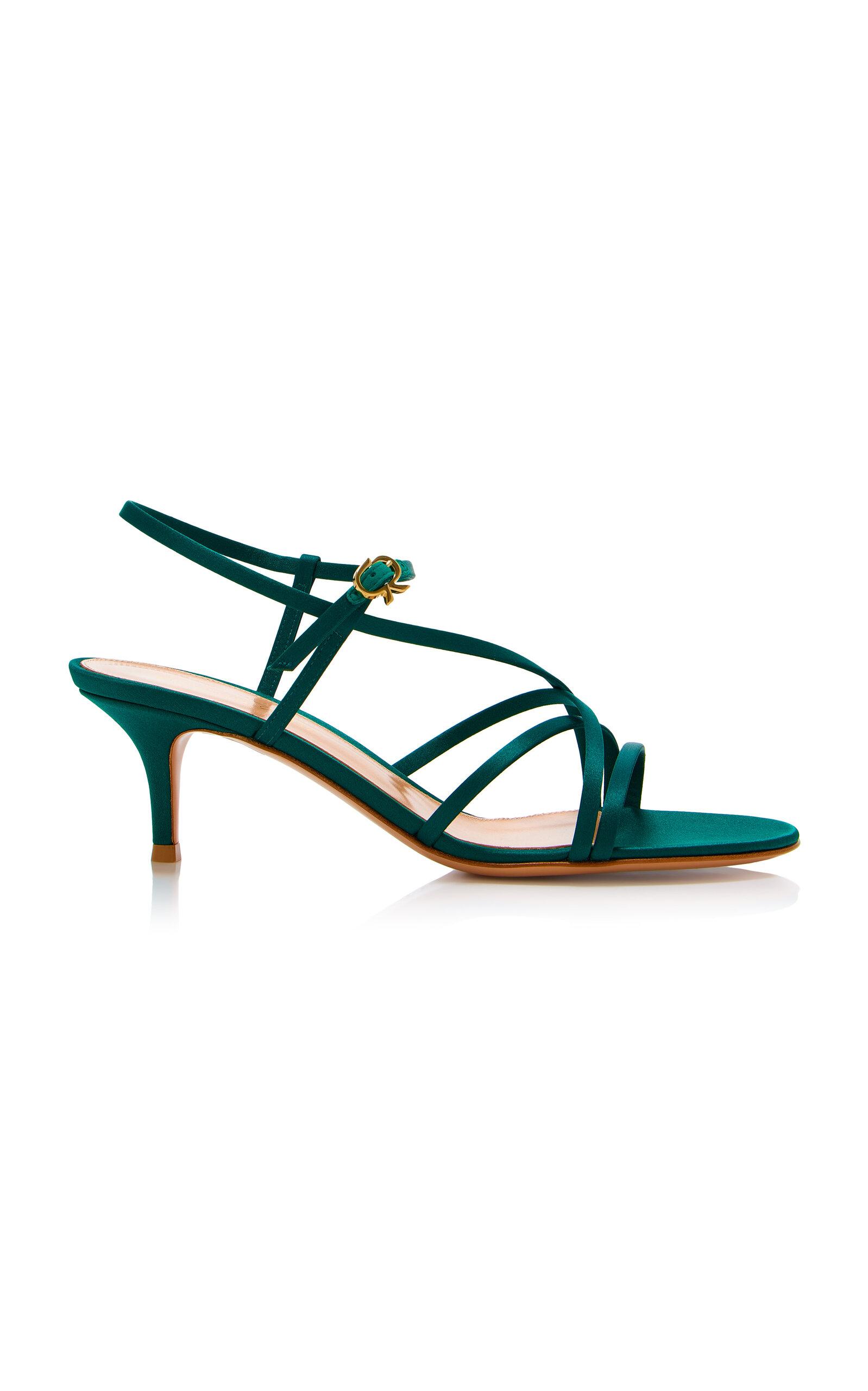 Gianvito Rossi Crepe-Satin Sandals - Moda Operandi by GIANVITO ROSSI