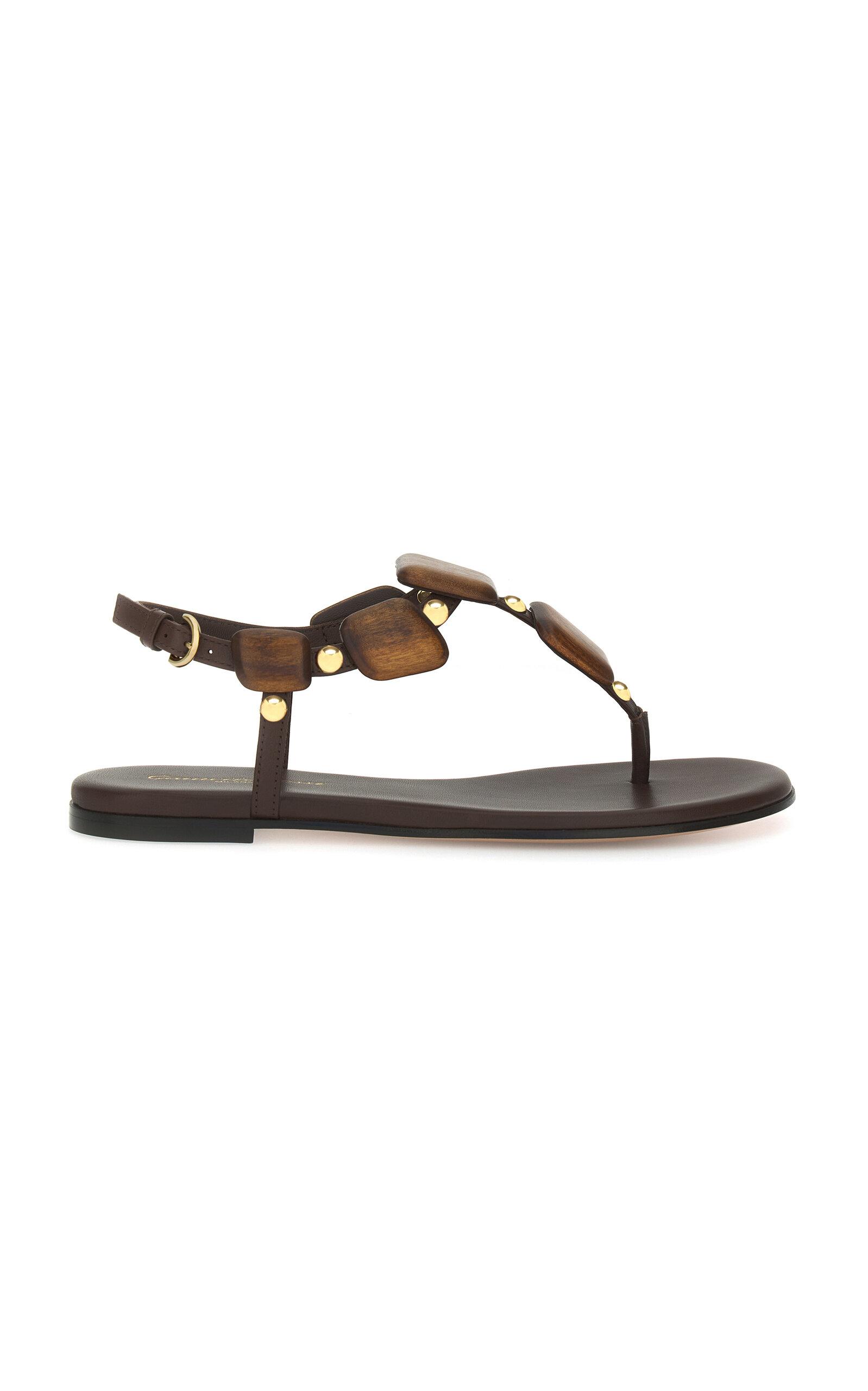 Gianvito Rossi Embellished Leather Sandals - Moda Operandi by GIANVITO ROSSI
