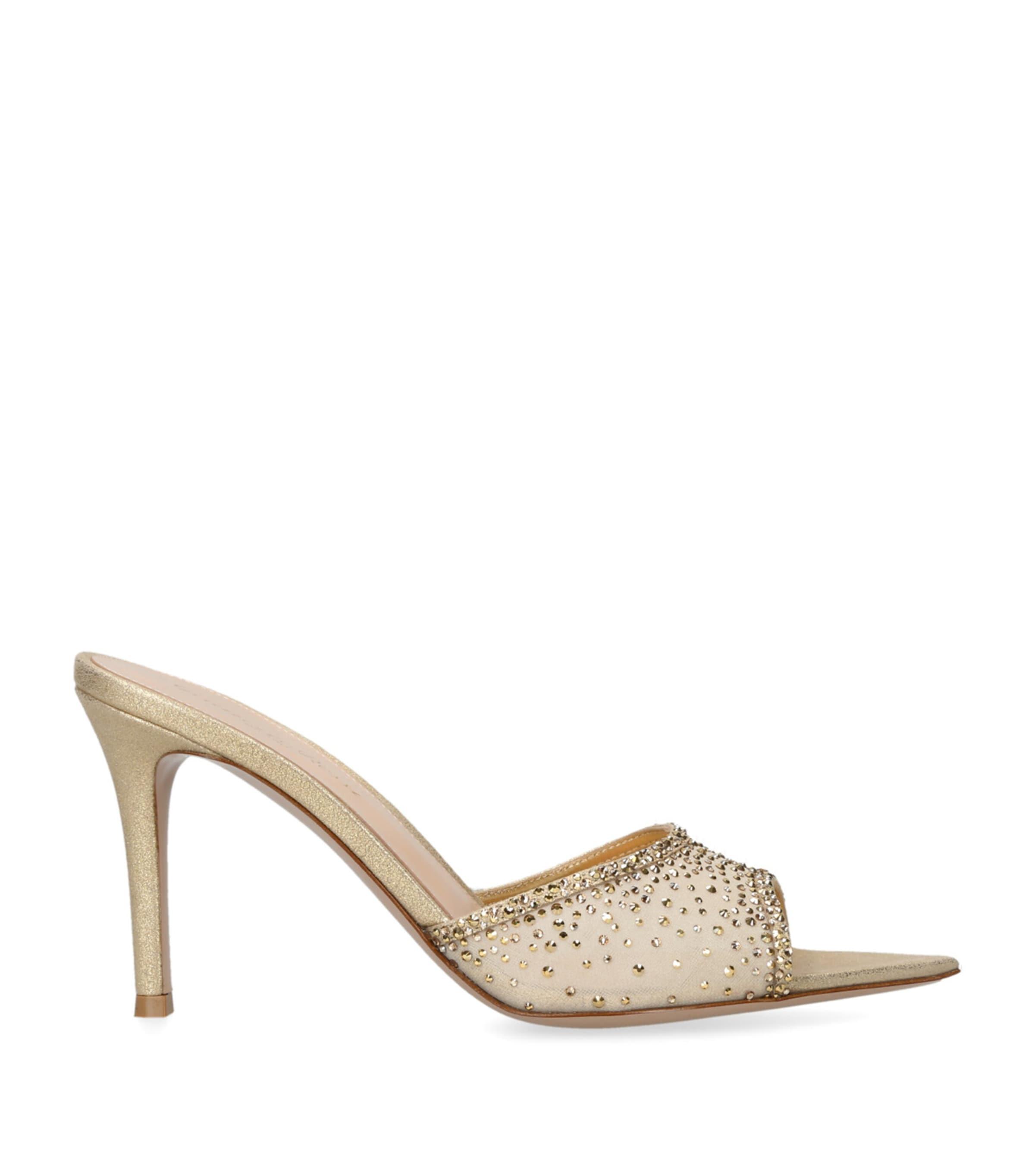 Gianvito Rossi Embellished Rania Mules 85 by GIANVITO ROSSI