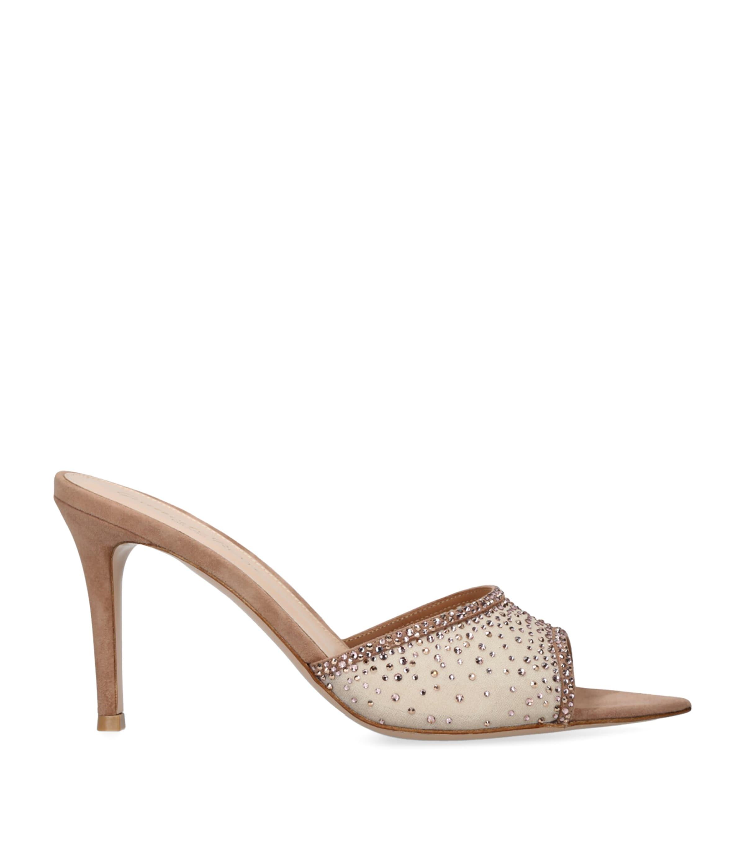Gianvito Rossi Embellished Rania Mules 85 by GIANVITO ROSSI