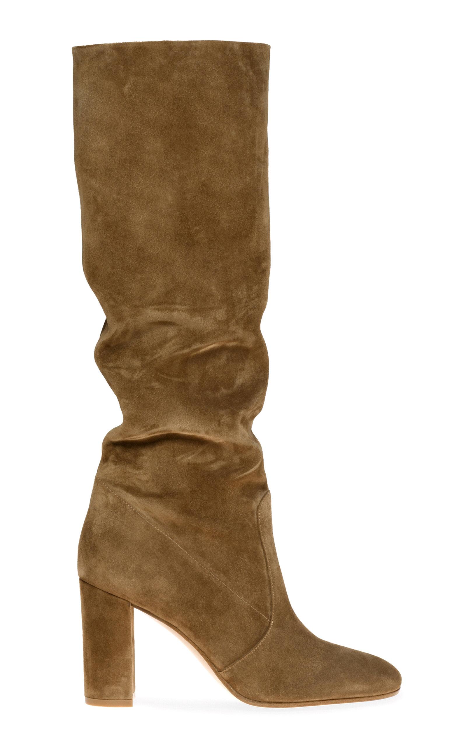 Gianvito Rossi Glen Suede Knee Boots - Moda Operandi by GIANVITO ROSSI