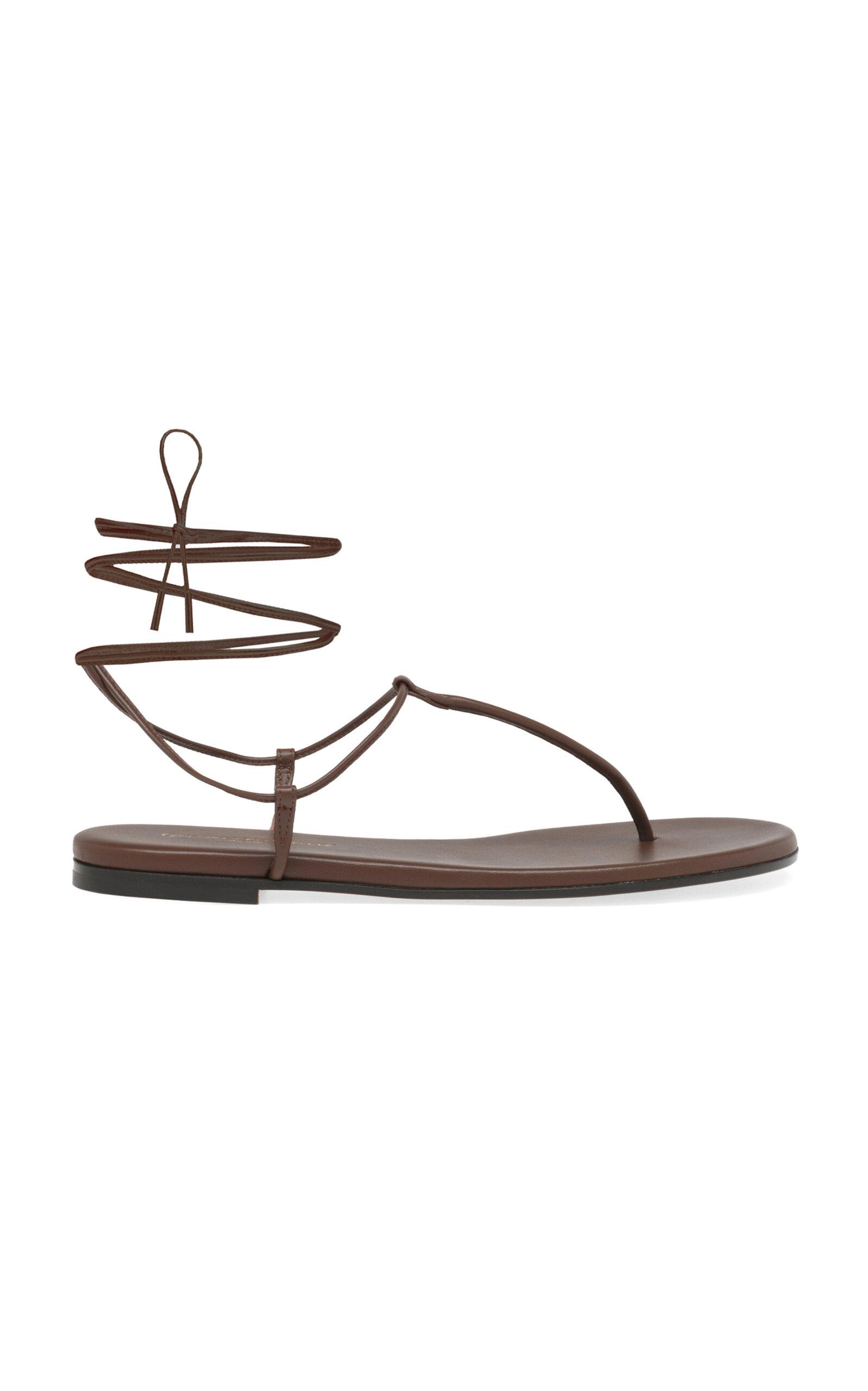 Gianvito Rossi Gwyneth Leather Sandals - Moda Operandi by GIANVITO ROSSI