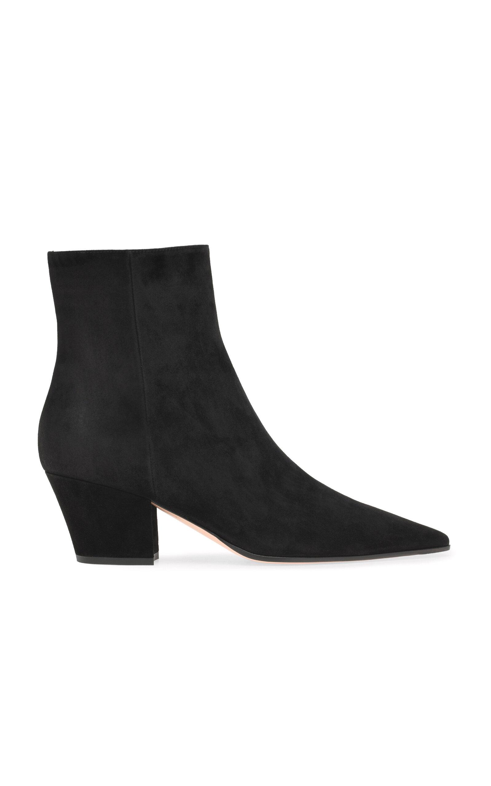 Gianvito Rossi Keinna Suede Western Ankle Boots - Moda Operandi by GIANVITO ROSSI