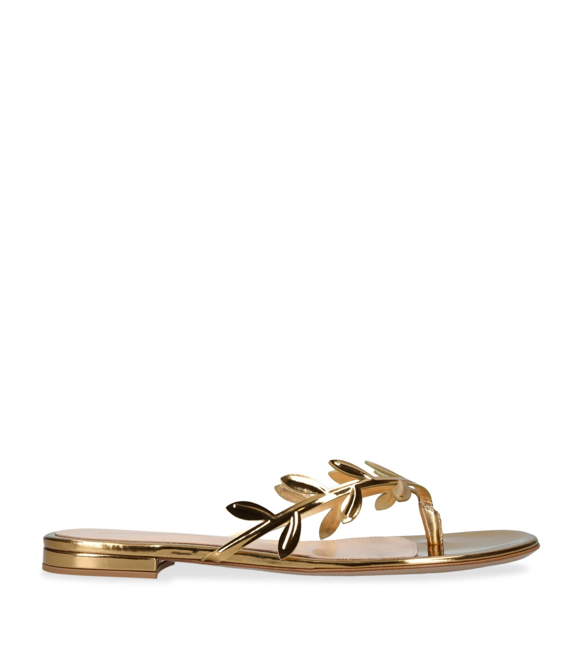 Gianvito Rossi Laurel-Detail Flavia Flip-Flops by GIANVITO ROSSI