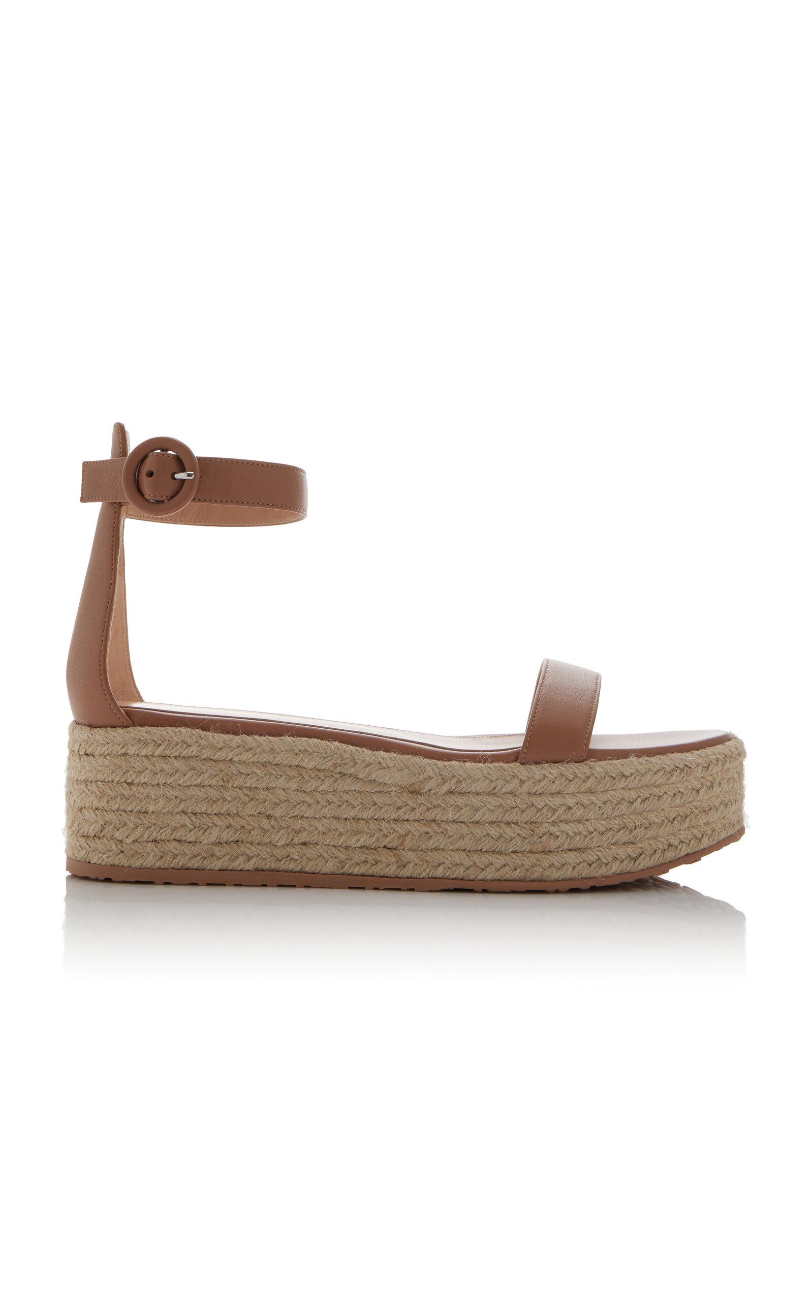 Gianvito Rossi Leather Platform Sandals - Moda Operandi by GIANVITO ROSSI
