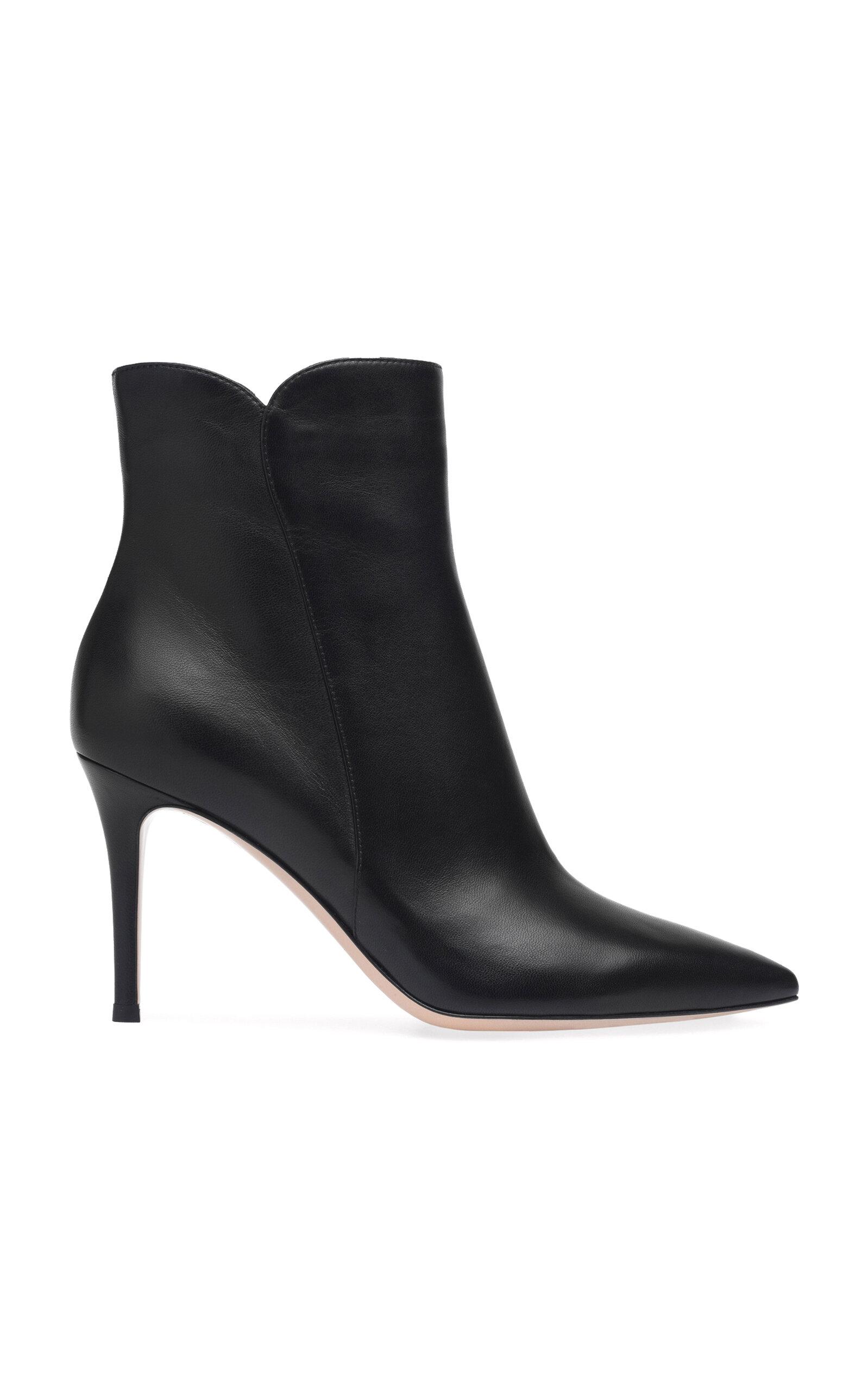 Gianvito Rossi Levy Leather Ankle Boots - Moda Operandi by GIANVITO ROSSI
