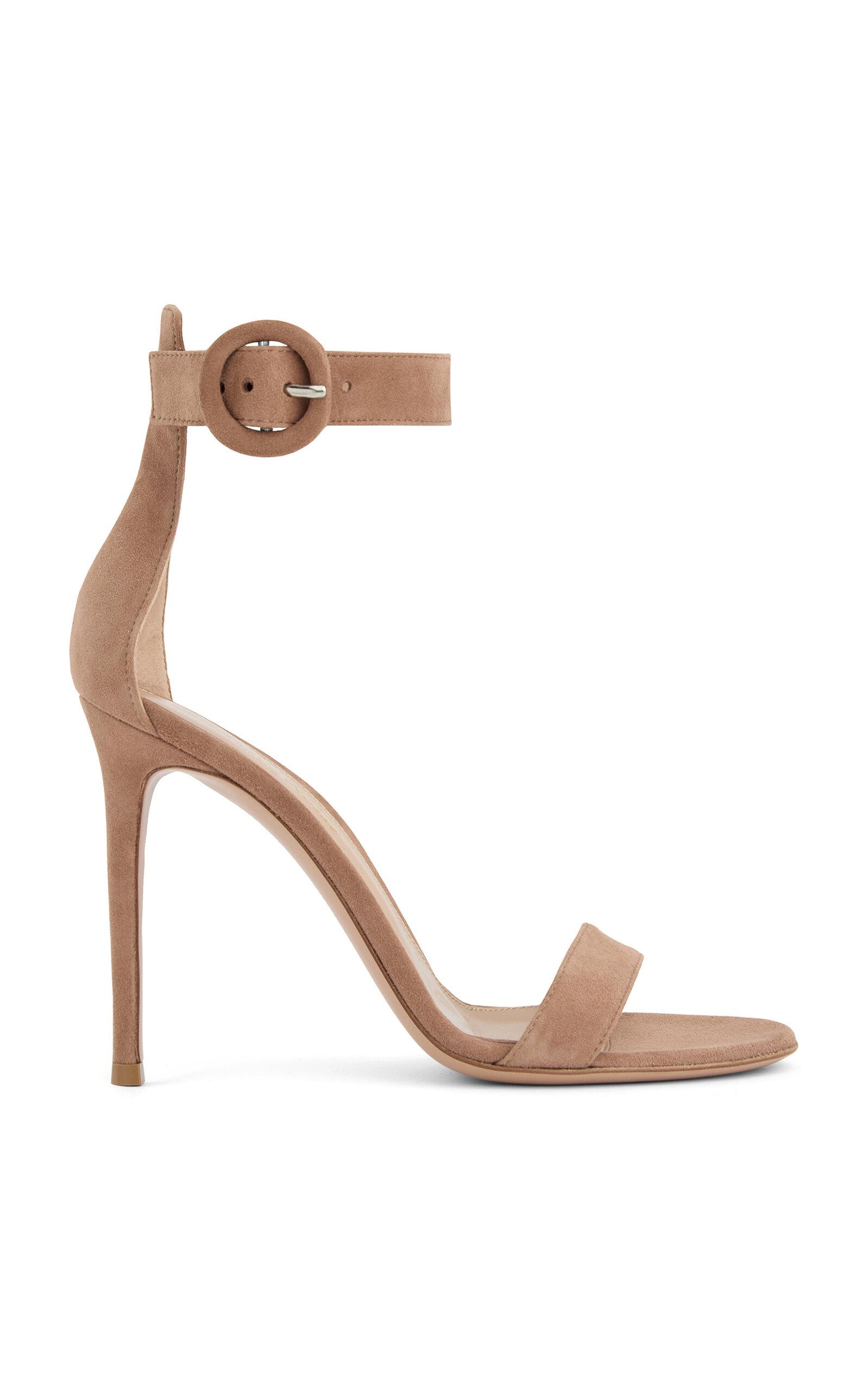 Gianvito Rossi Portofino Metallic Leather Sandals - Moda Operandi by GIANVITO ROSSI