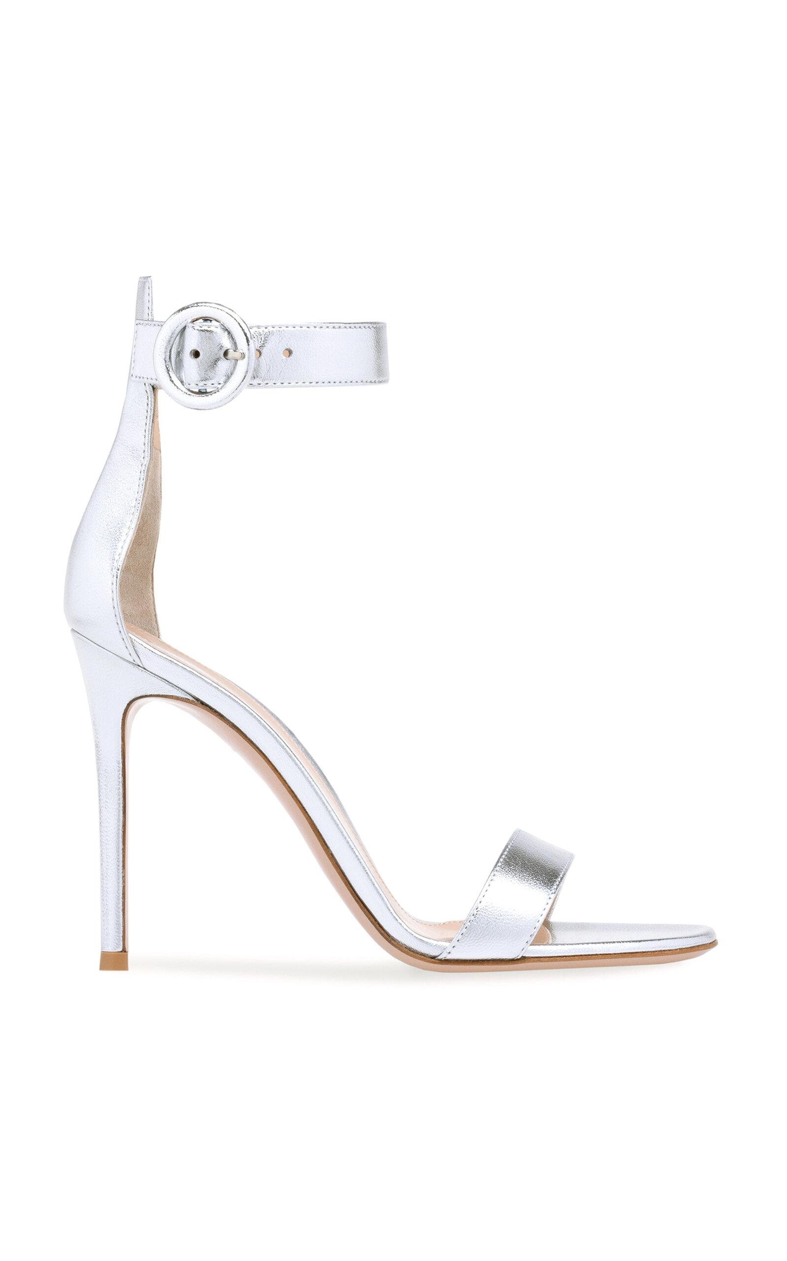 Gianvito Rossi Portofino Metallic Leather Sandals - Moda Operandi by GIANVITO ROSSI