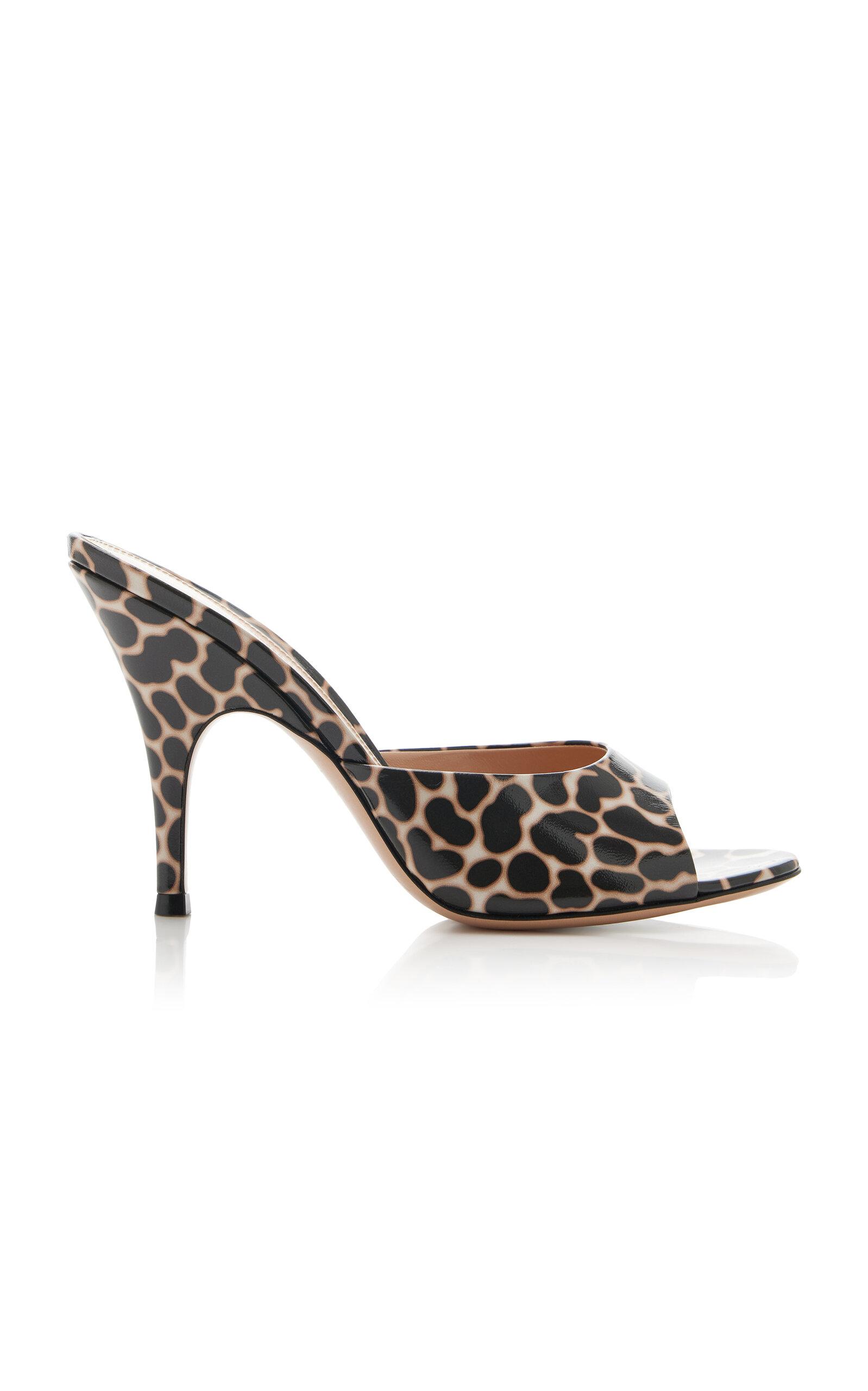 Gianvito Rossi Printed Leather Mules - Moda Operandi by GIANVITO ROSSI