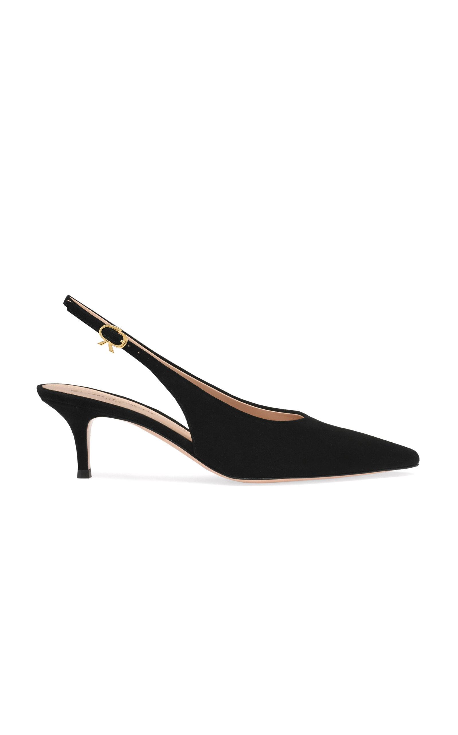 Gianvito Rossi Robbie Suede Slingback Pumps - Moda Operandi by GIANVITO ROSSI