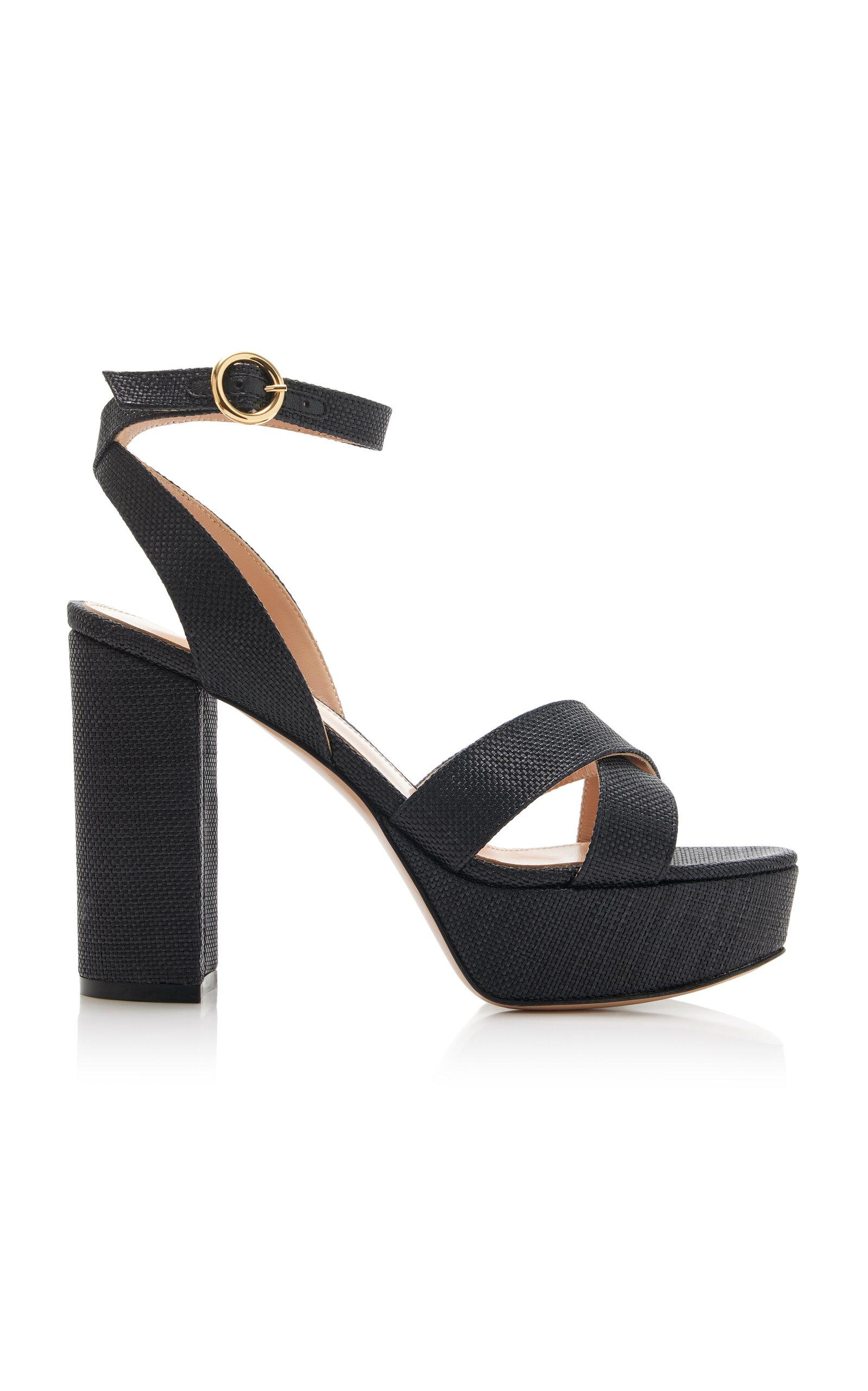 Gianvito Rossi Sabrina Linen Platform Sandals - Moda Operandi by GIANVITO ROSSI