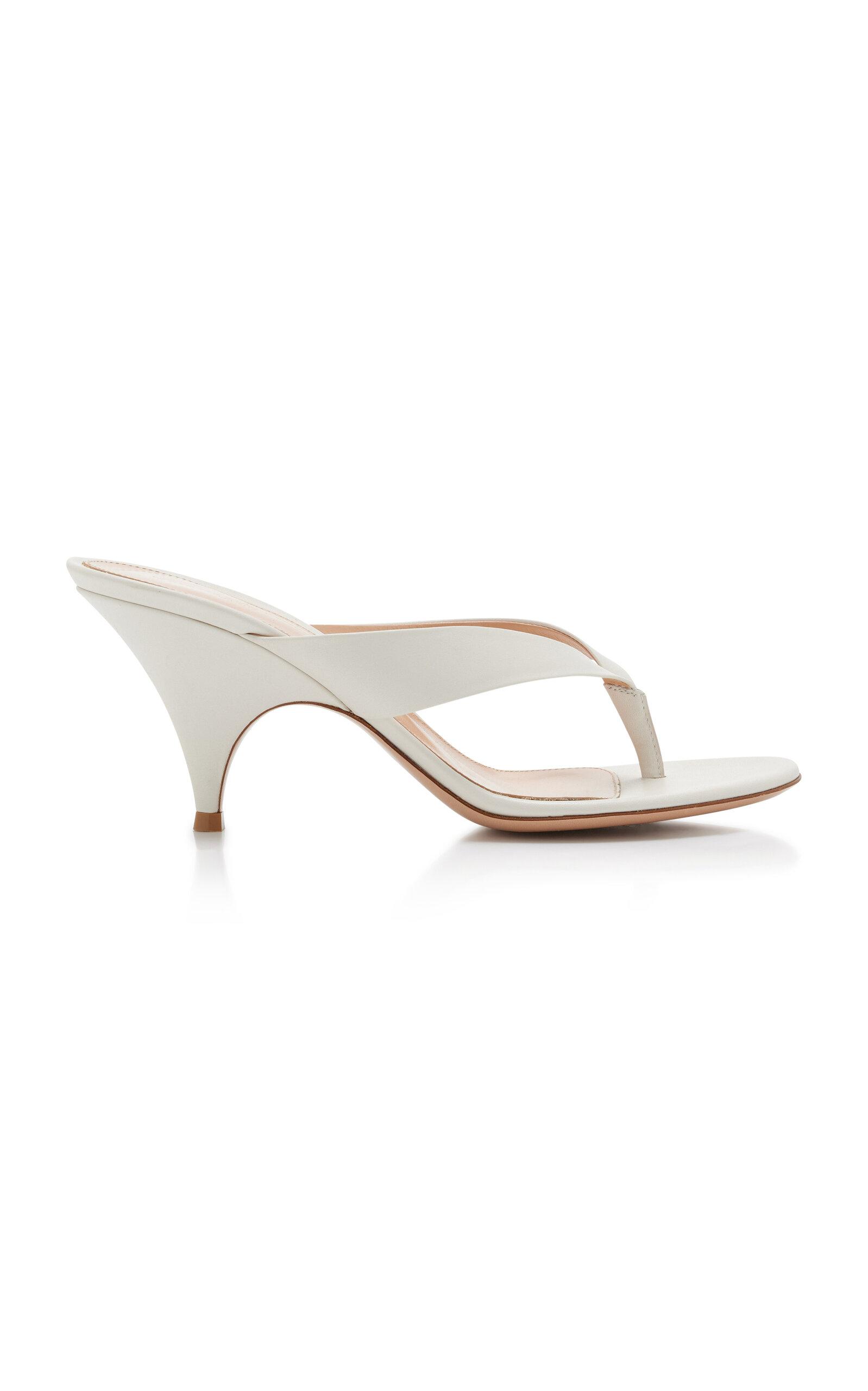 Gianvito Rossi Sofia Leather Thong Sandals - Moda Operandi by GIANVITO ROSSI