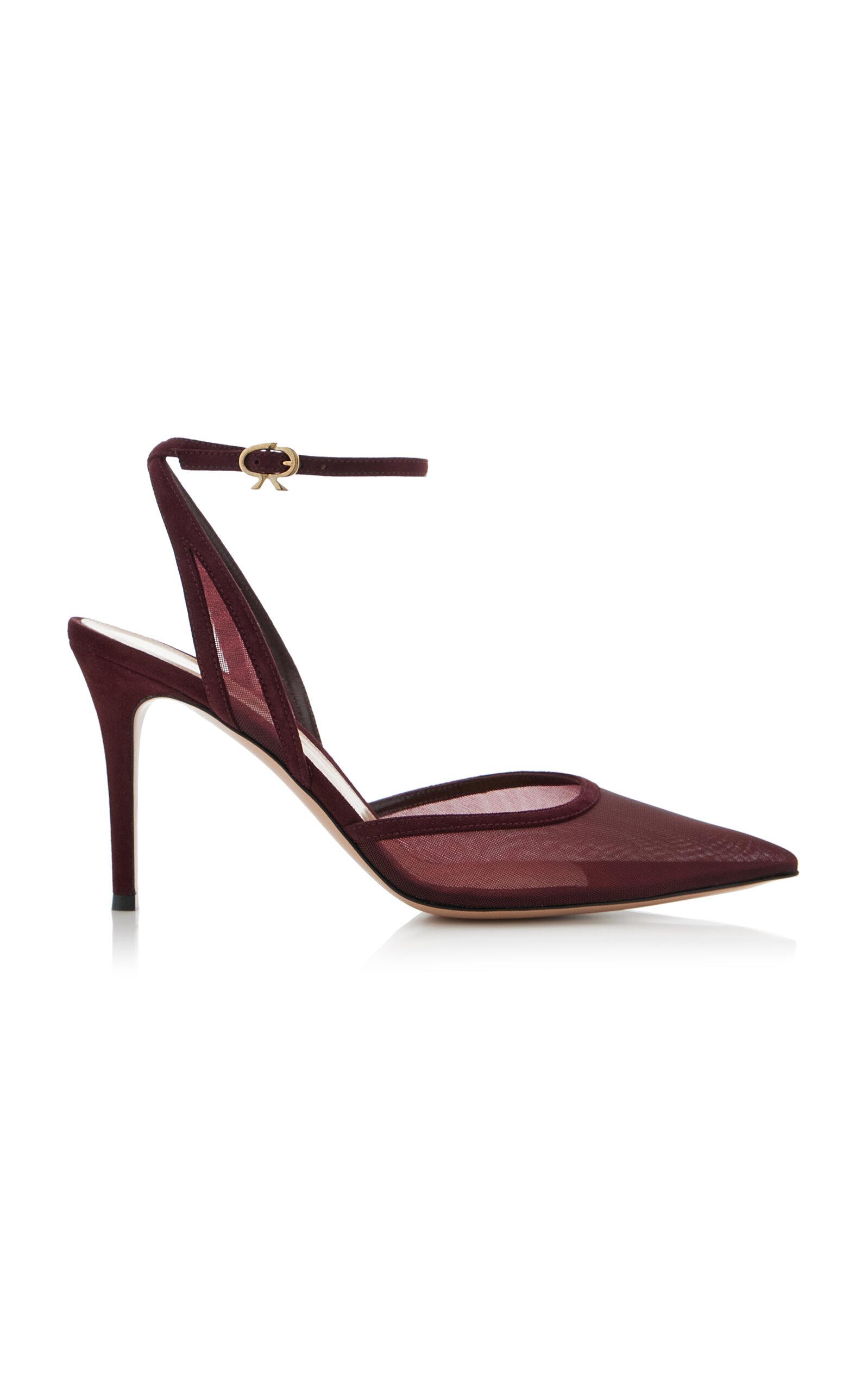 Gianvito Rossi Suede-Organza Pumps - Moda Operandi by GIANVITO ROSSI