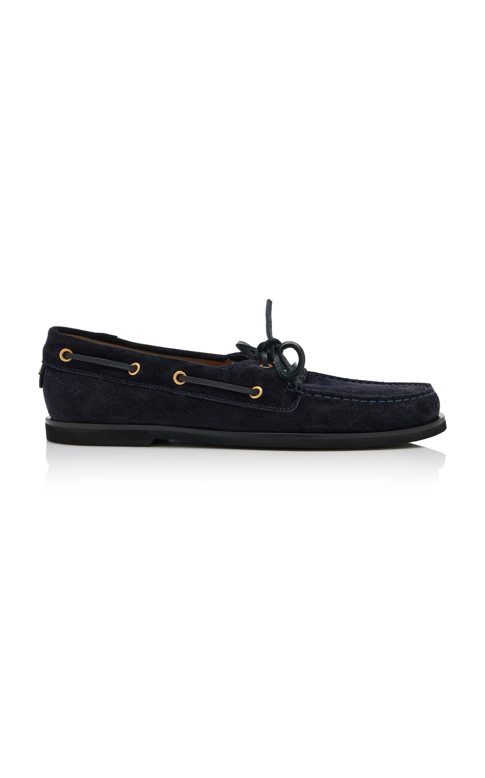 Gianvito Rossi Vandèe Suede Boat Shoes - Moda Operandi by GIANVITO ROSSI