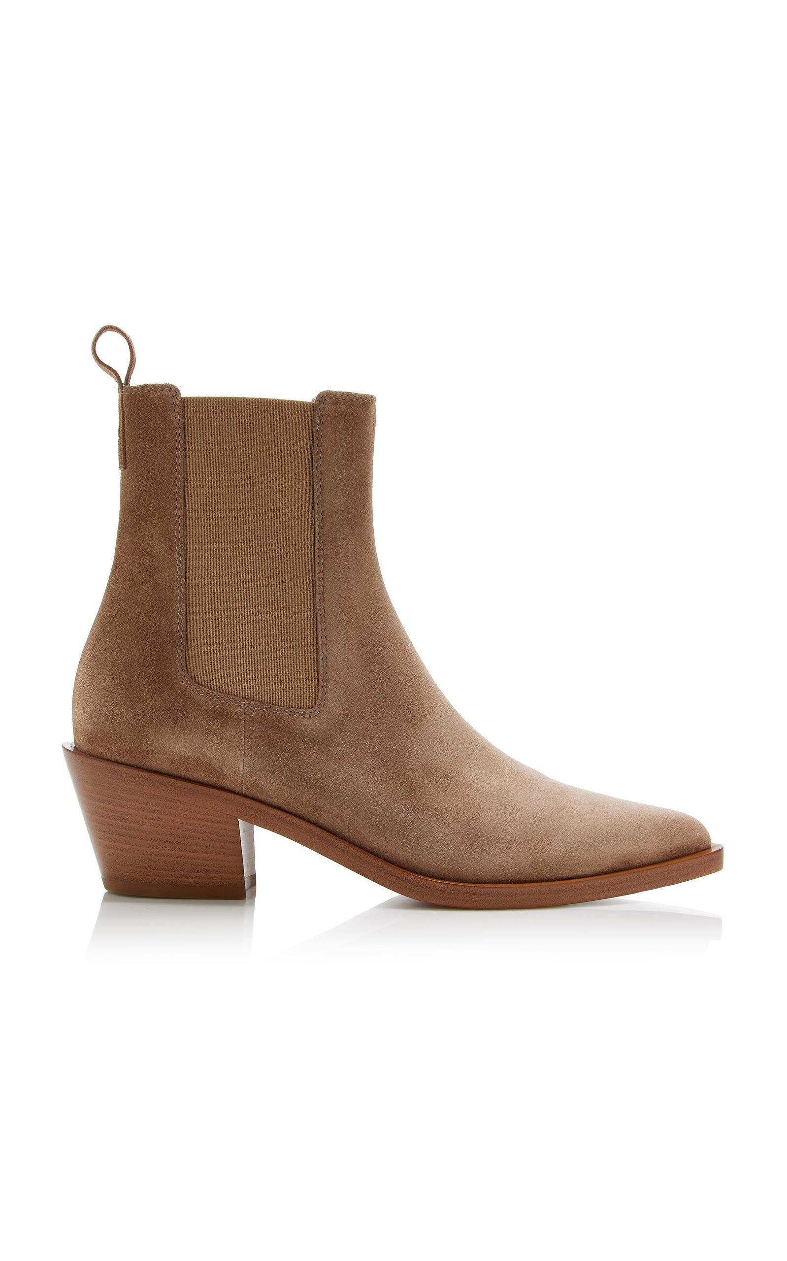 Gianvito Rossi Wylie Suede Ankle Boots - Moda Operandi by GIANVITO ROSSI