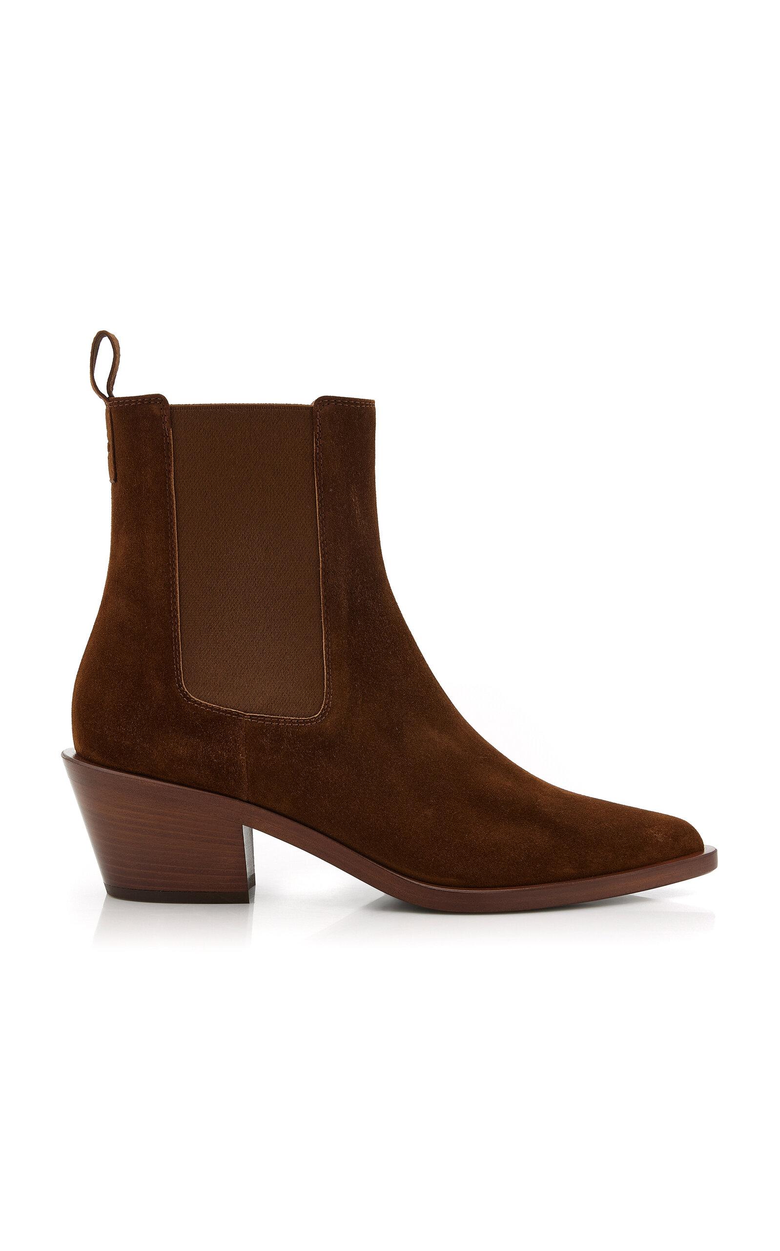 Gianvito Rossi Wylie Suede Ankle Boots - Moda Operandi by GIANVITO ROSSI