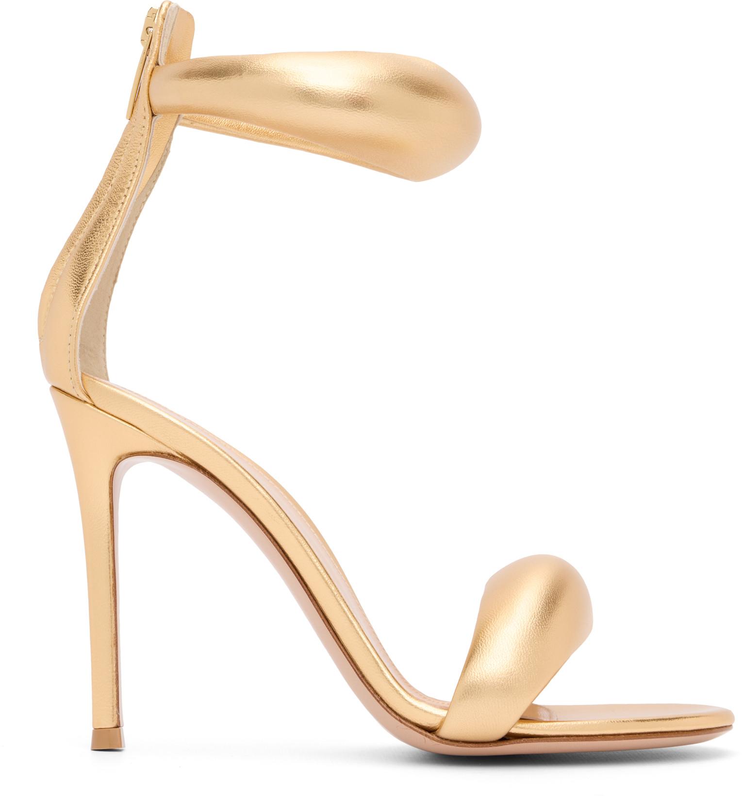 Gold Bijoux Heeled Sandals by GIANVITO ROSSI