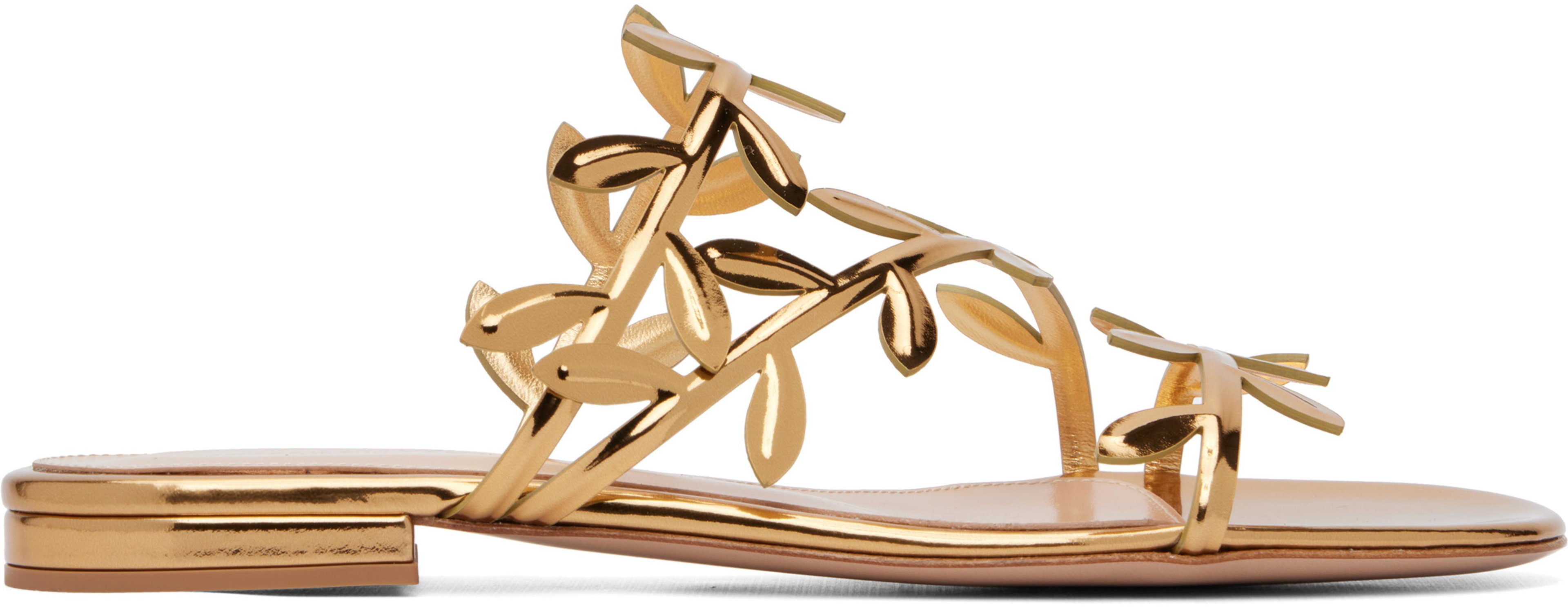 Gold Flavia 05 Sandals by GIANVITO ROSSI