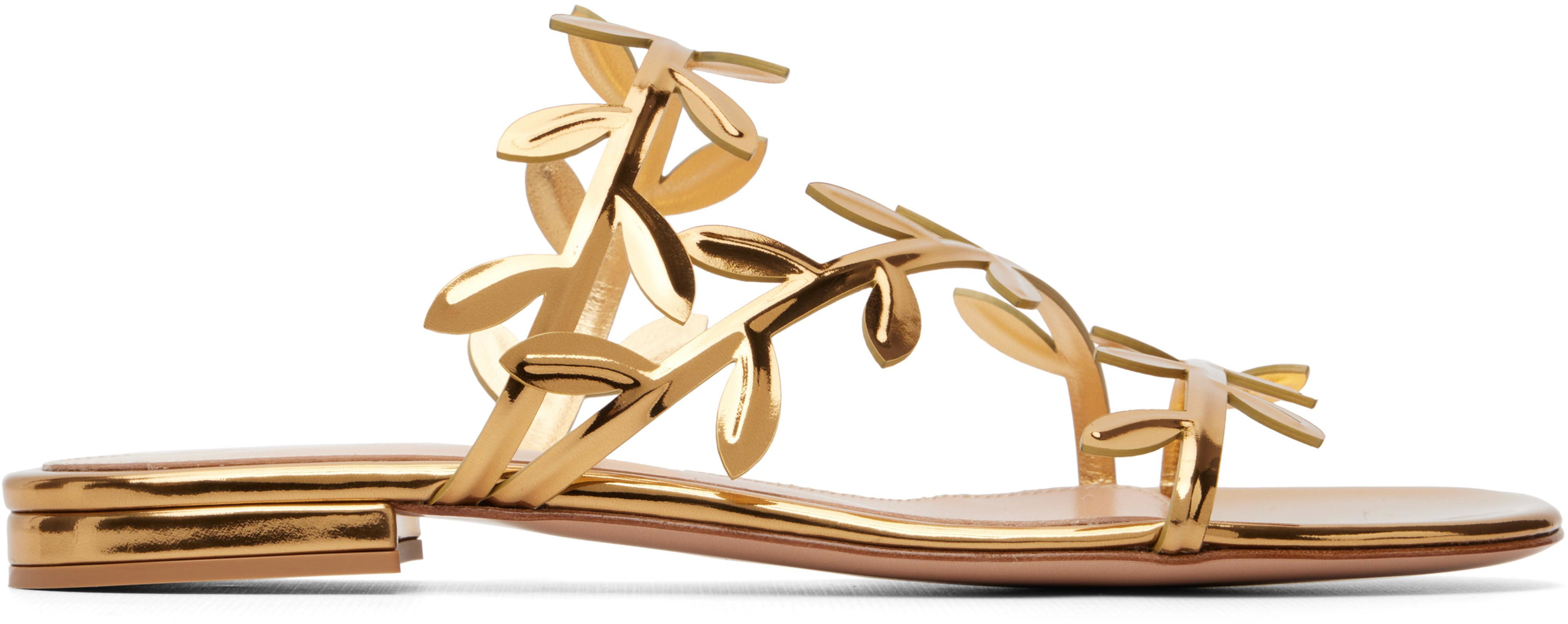 Gold Flavia 05 Sandals by GIANVITO ROSSI