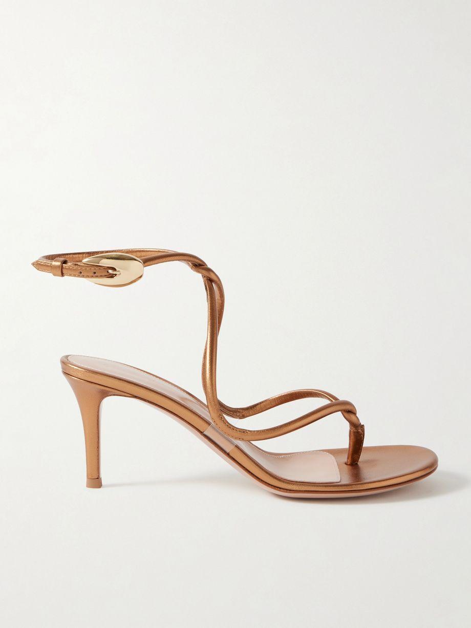Jungle Mamba 70 metallic leather sandals by GIANVITO ROSSI