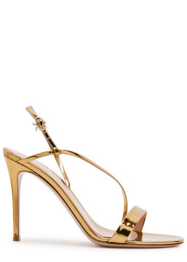 Manhattan 95 metallic leather sandals by GIANVITO ROSSI