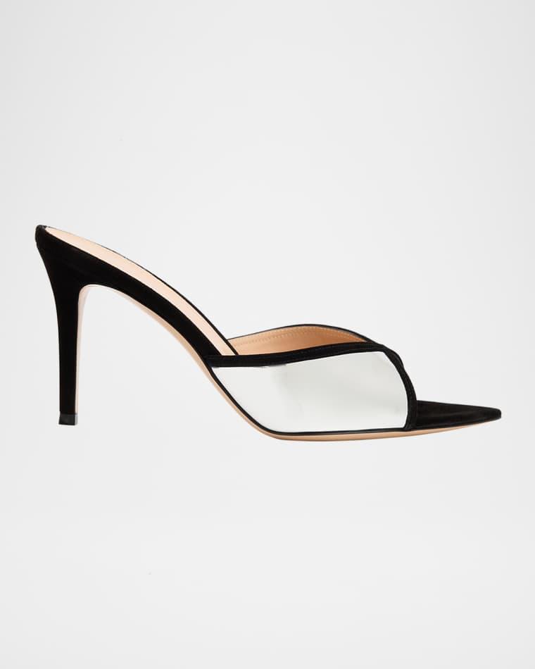 Metallic Suede Mule Sandals by GIANVITO ROSSI