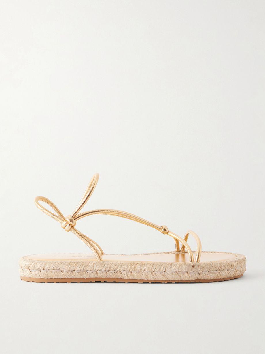 Metallic leather espadrille sandals by GIANVITO ROSSI