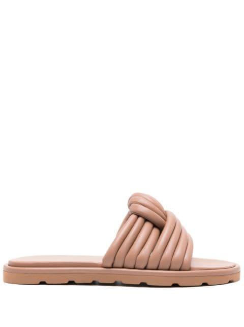 Ottavia leather slides by GIANVITO ROSSI