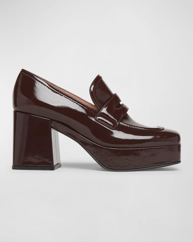 Patent Platform Penny Loafers by GIANVITO ROSSI