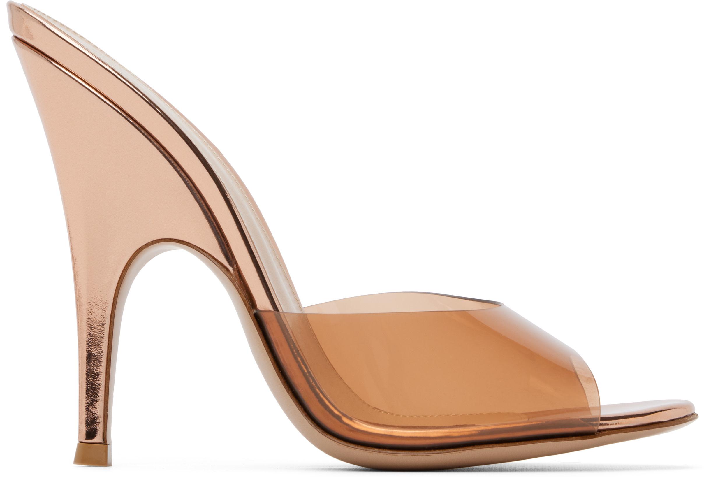Pink Sofia Mule Heeled Sandals by GIANVITO ROSSI