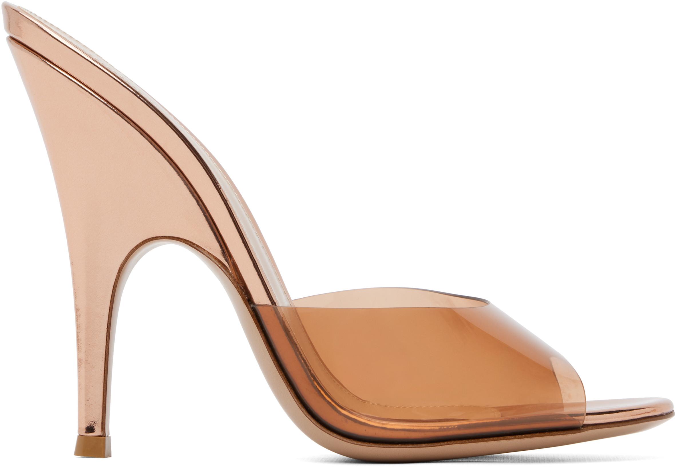 Pink Sofia Mule Heeled Sandals by GIANVITO ROSSI