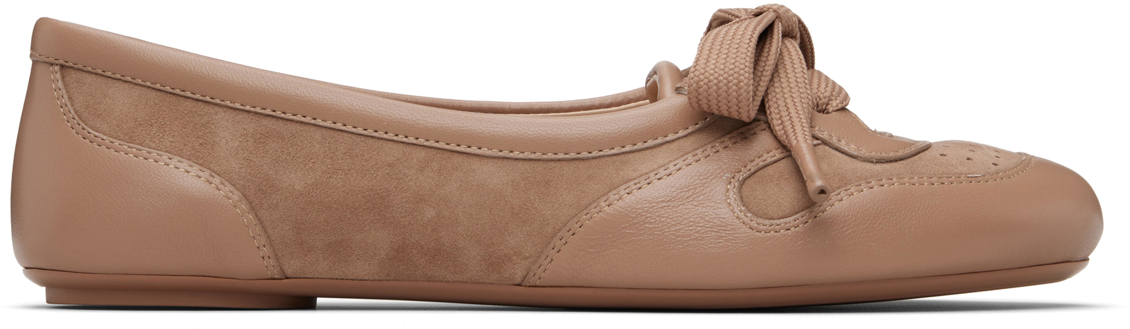 Pink Vault Ballerina Flats by GIANVITO ROSSI