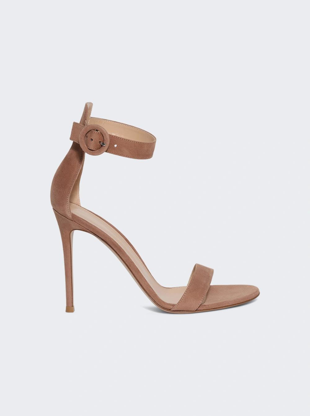 Portofino 105 Praline Suede  | The Webster by GIANVITO ROSSI