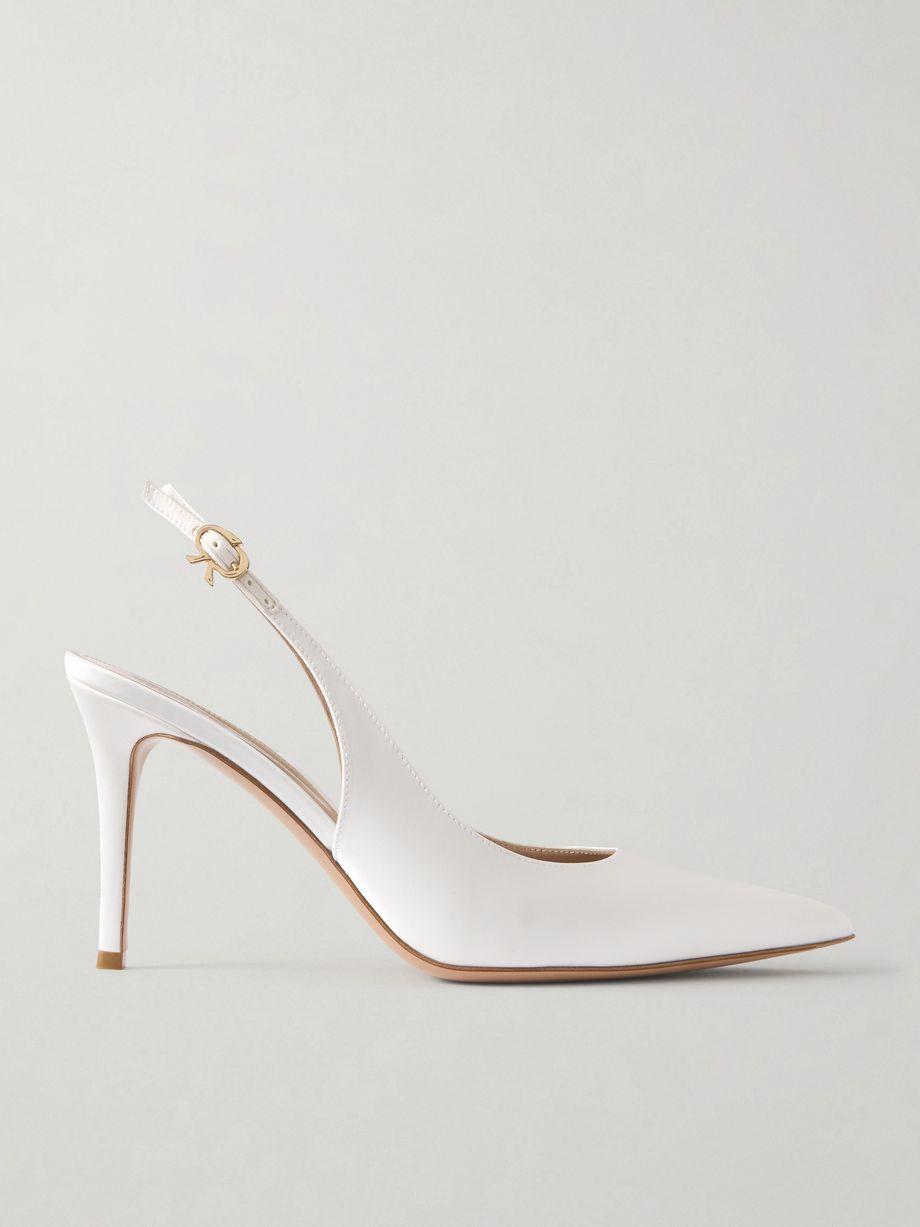 Ribbon 85 satin slingback pumps by GIANVITO ROSSI