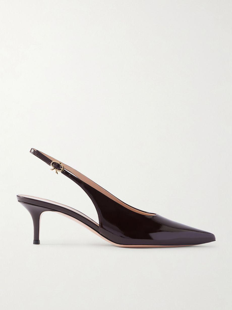 Robbie 55 polished-leather slingback pumps by GIANVITO ROSSI