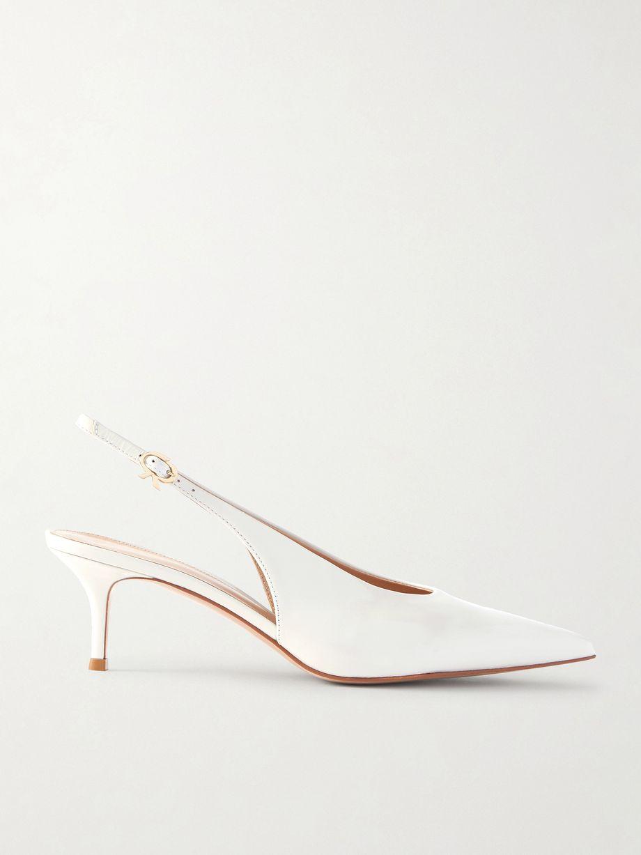 Robbie 55 polished-leather slingback pumps by GIANVITO ROSSI