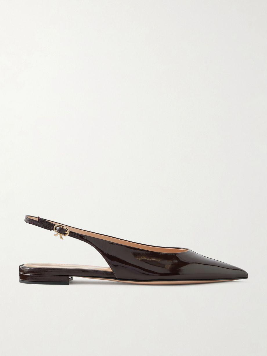 Robbie polished-leather slingback flats by GIANVITO ROSSI