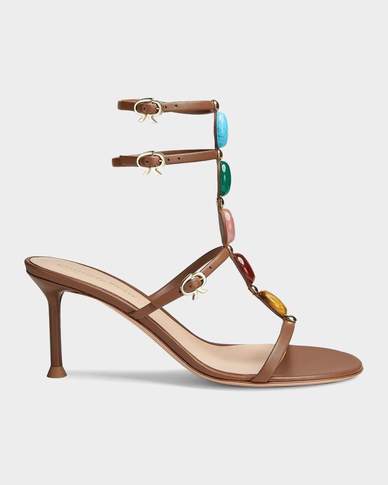 Shanti 70MM Nappa Leather Sandals by GIANVITO ROSSI