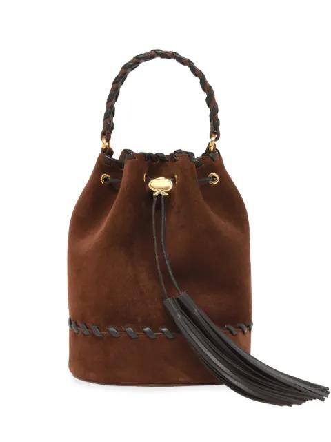 Sienna Zaira braided bucket bag by GIANVITO ROSSI