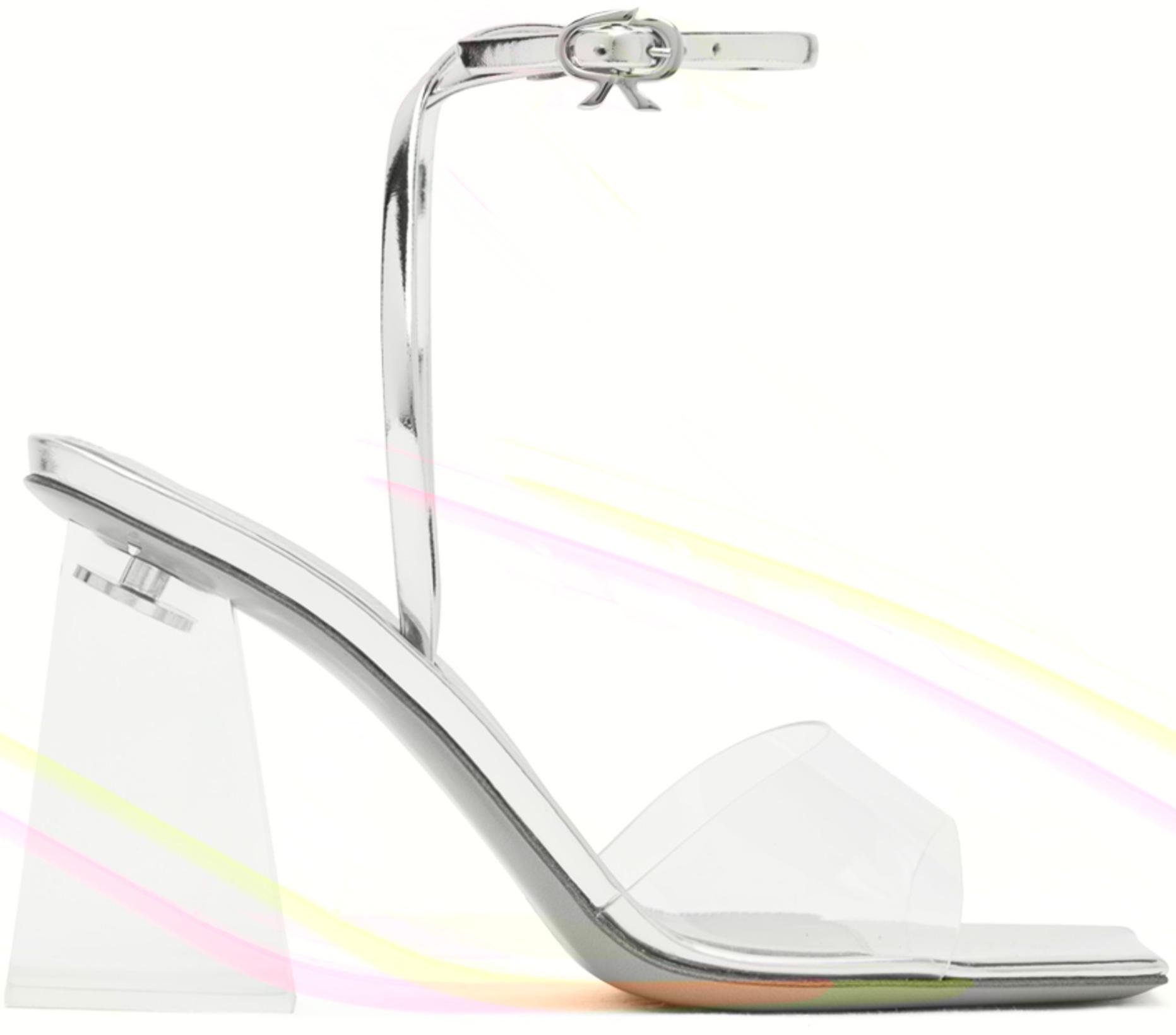 Silver Cosmic 85 Sandals by GIANVITO ROSSI