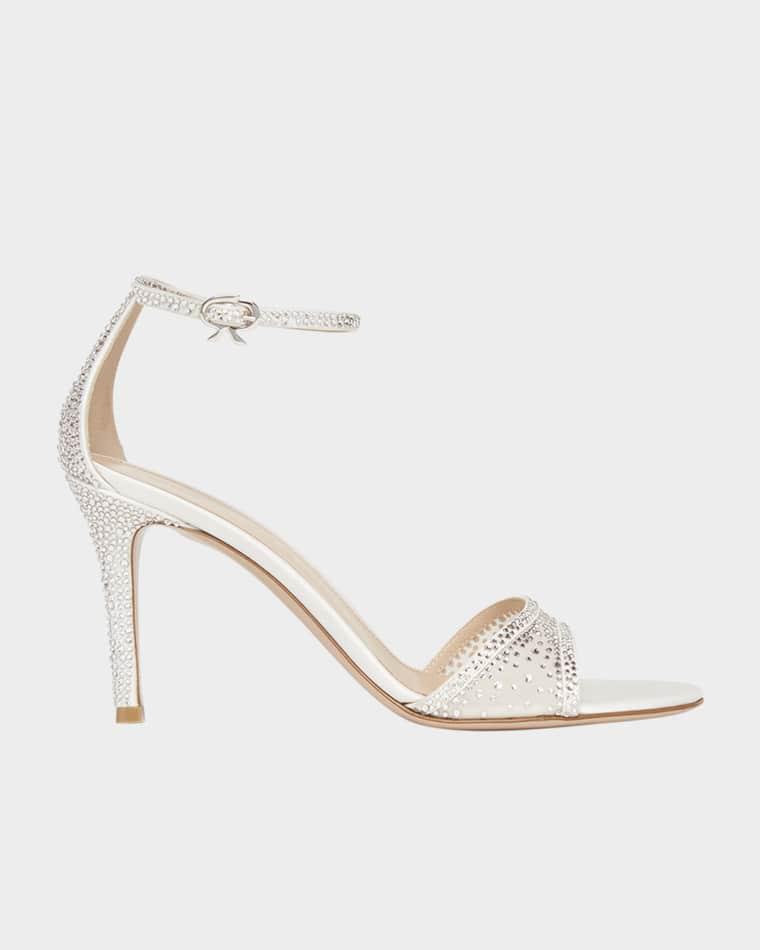 Strass Organza Ankle-Strap Cocktail Sandals by GIANVITO ROSSI